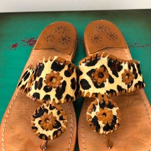 Jack Rogers Leopard Calf Hair